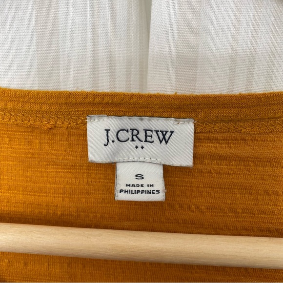 J. Crew mustard textured short sleeve tee - Picture 4 of 5